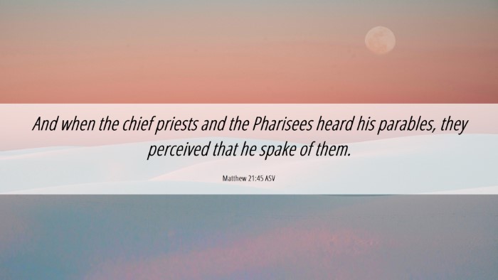 Picture 06 - Matthew 21:45 ASV Desktop Wallpaper - And when the chief priests and the Pharisees - Desktop Bible Verse Wallpaper