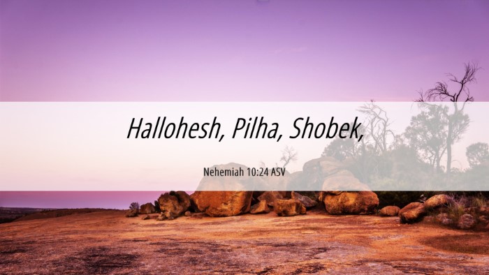 Picture 06 - Nehemiah 10:24 ASV Desktop Wallpaper - Hallohesh, Pilha, - Desktop Bible Verse Wallpaper