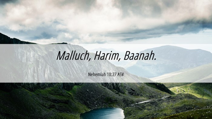 Picture 06 - Nehemiah 10:27 ASV Desktop Wallpaper - Malluch, Harim, - Desktop Bible Verse Wallpaper