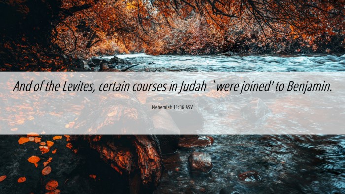 Picture 06 - Nehemiah 11:36 ASV Desktop Wallpaper - And of the Levites, certain courses in Judah - Desktop Bible Verse Wallpaper