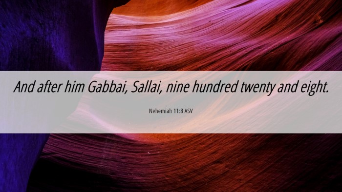 Picture 06 - Nehemiah 11:8 ASV Desktop Wallpaper - And after him Gabbai, Sallai, nine hundred twenty - Desktop Bible Verse Wallpaper