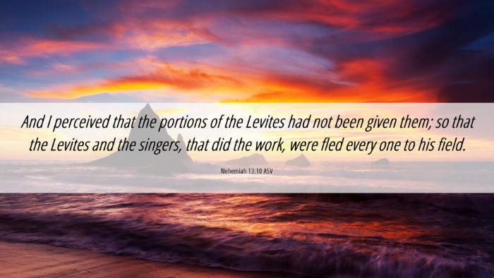 Picture 06 - Nehemiah 13:10 ASV Desktop Wallpaper - And I perceived that the portions of the Levites - Desktop Bible Verse Wallpaper
