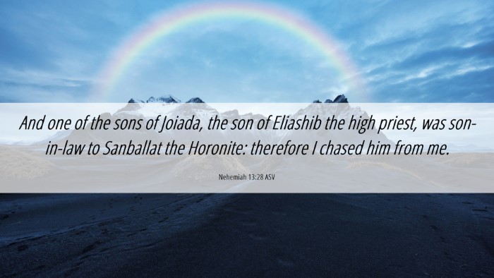 Picture 06 - Nehemiah 13:28 ASV Desktop Wallpaper - And one of the sons of Joiada, the son of - Desktop Bible Verse Wallpaper