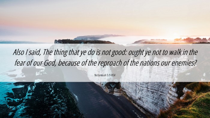 Picture 06 - Nehemiah 5:9 ASV Desktop Wallpaper - Also I said, The thing that ye do is not good: - Desktop Bible Verse Wallpaper