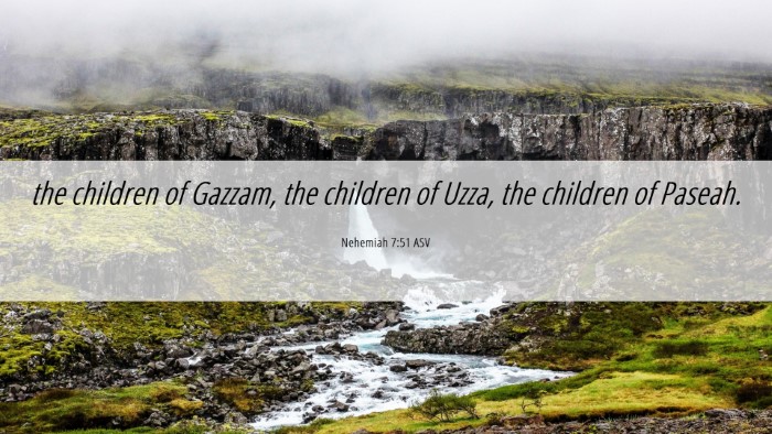Picture 06 - Nehemiah 7:51 ASV Desktop Wallpaper - the children of Gazzam, the children of Uzza, the - Desktop Bible Verse Wallpaper