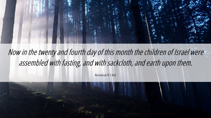 Picture 06 - Nehemiah 9:1 ASV Desktop Wallpaper - Now in the twenty and fourth day of this month - Desktop Bible Verse Wallpaper