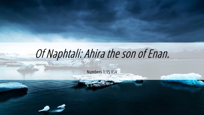 Picture 06 - Numbers 1:15 ASV Desktop Wallpaper - Of Naphtali: Ahira the son of - Desktop Bible Verse Wallpaper