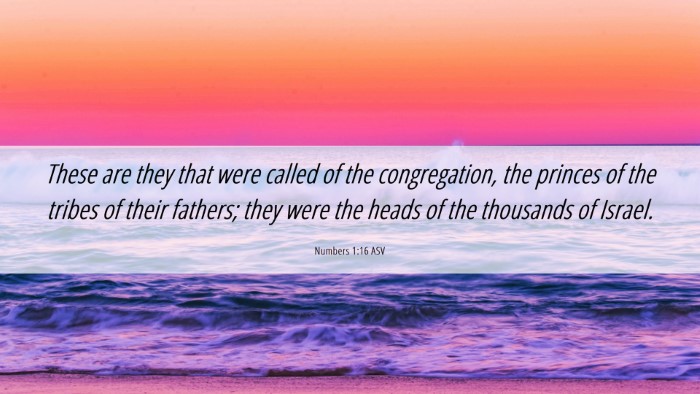 Picture 06 - Numbers 1:16 ASV Desktop Wallpaper - These are they that were called of the - Desktop Bible Verse Wallpaper