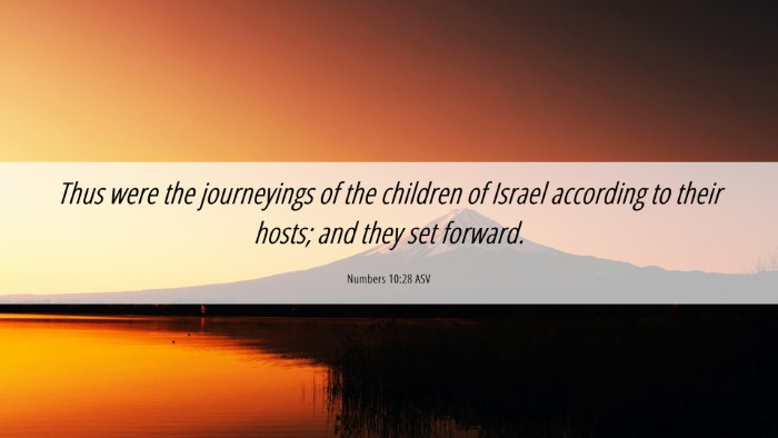 Picture 06 - Numbers 10:28 ASV Desktop Wallpaper - Thus were the journeyings of the children of - Desktop Bible Verse Wallpaper