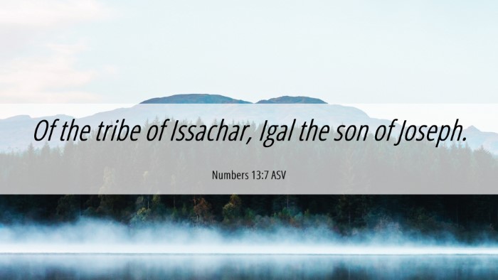 Picture 06 - Numbers 13:7 ASV Desktop Wallpaper - Of the tribe of Issachar, Igal the son of - Desktop Bible Verse Wallpaper