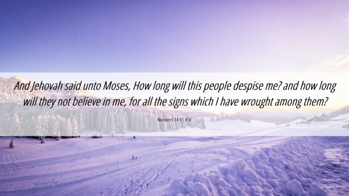 Picture 06 - Numbers 14:11 ASV Desktop Wallpaper - And Jehovah said unto Moses, How long will this - Desktop Bible Verse Wallpaper
