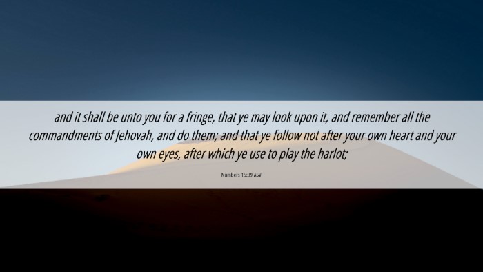 Picture 06 - Numbers 15:39 ASV Desktop Wallpaper - and it shall be unto you for a fringe, that ye - Desktop Bible Verse Wallpaper
