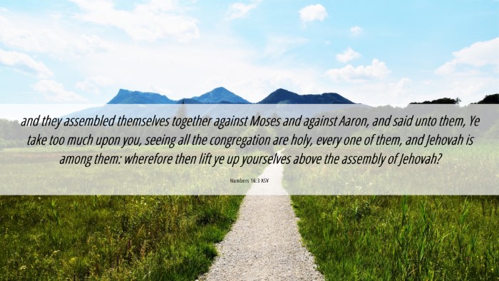 Picture 06 - Numbers 16:3 ASV Desktop Wallpaper - and they assembled themselves together against - Desktop Bible Verse Wallpaper