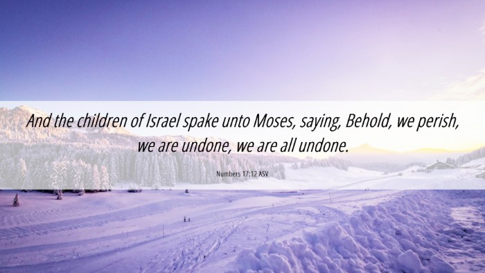 Picture 06 - Numbers 17:12 ASV Desktop Wallpaper - And the children of Israel spake unto Moses, - Desktop Bible Verse Wallpaper