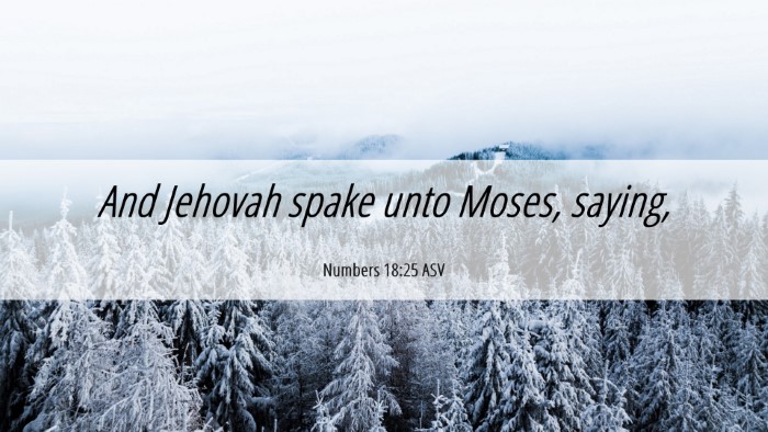 Picture 06 - Numbers 18:25 ASV Desktop Wallpaper - And Jehovah spake unto Moses, - Desktop Bible Verse Wallpaper