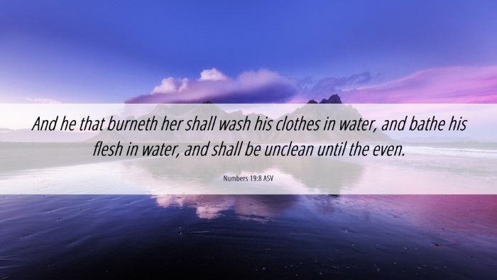 Picture 06 - Numbers 19:8 ASV Desktop Wallpaper - And he that burneth her shall wash his clothes in - Desktop Bible Verse Wallpaper
