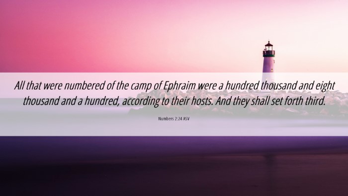 Picture 06 - Numbers 2:24 ASV Desktop Wallpaper - All that were numbered of the camp of Ephraim - Desktop Bible Verse Wallpaper