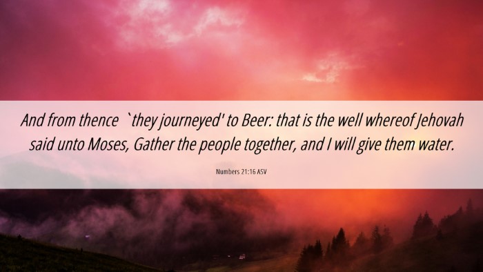Picture 06 - Numbers 21:16 ASV Desktop Wallpaper - And from thence `they journeyed' to Beer: that is - Desktop Bible Verse Wallpaper