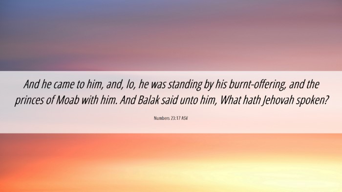 Picture 06 - Numbers 23:17 ASV Desktop Wallpaper - And he came to him, and, lo, he was standing by - Desktop Bible Verse Wallpaper