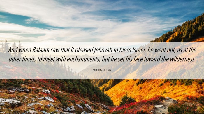 Picture 06 - Numbers 24:1 ASV Desktop Wallpaper - And when Balaam saw that it pleased Jehovah to - Desktop Bible Verse Wallpaper