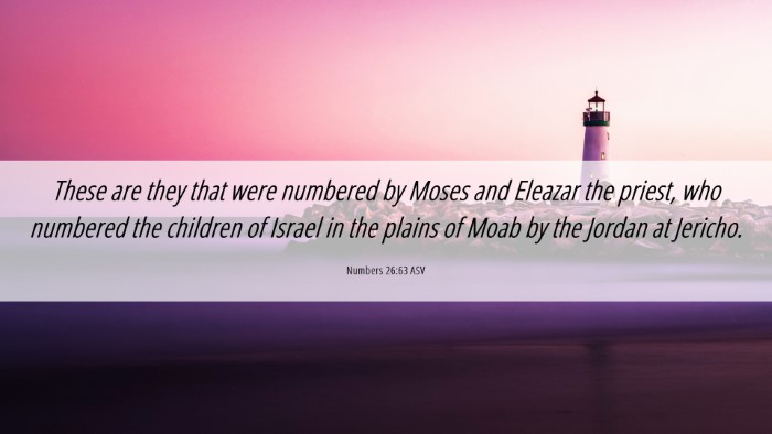 Picture 06 - Numbers 26:63 ASV Desktop Wallpaper - These are they that were numbered by Moses and - Desktop Bible Verse Wallpaper