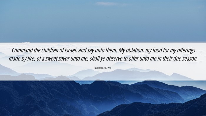 Picture 06 - Numbers 28:2 ASV Desktop Wallpaper - Command the children of Israel, and say unto - Desktop Bible Verse Wallpaper