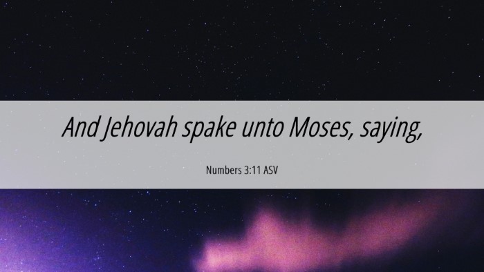 Picture 06 - Numbers 3:11 ASV Desktop Wallpaper - And Jehovah spake unto Moses, - Desktop Bible Verse Wallpaper