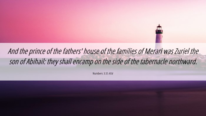 Picture 06 - Numbers 3:35 ASV Desktop Wallpaper - And the prince of the fathers' house of the - Desktop Bible Verse Wallpaper