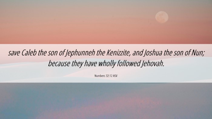 Picture 06 - Numbers 32:12 ASV Desktop Wallpaper - save Caleb the son of Jephunneh the Kenizzite, - Desktop Bible Verse Wallpaper