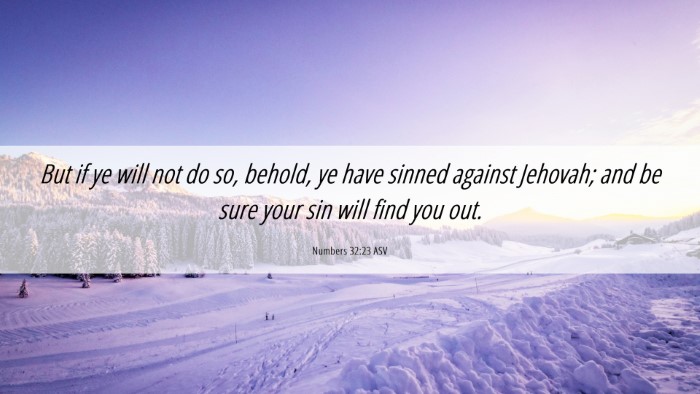 Picture 06 - Numbers 32:23 ASV Desktop Wallpaper - But if ye will not do so, behold, ye have sinned - Desktop Bible Verse Wallpaper
