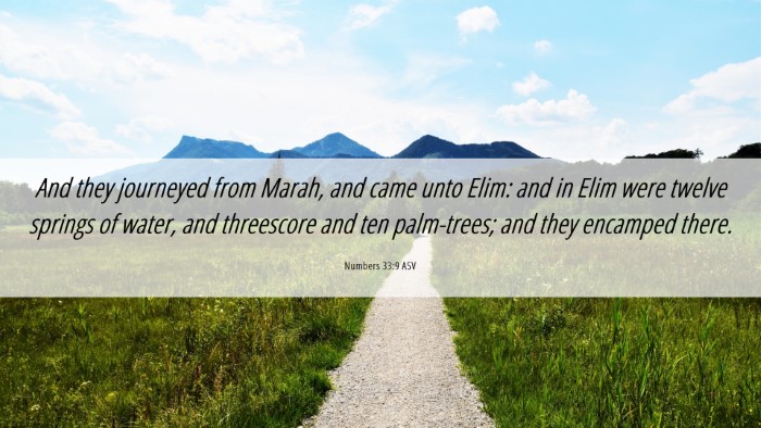 Picture 06 - Numbers 33:9 ASV Desktop Wallpaper - And they journeyed from Marah, and came unto - Desktop Bible Verse Wallpaper
