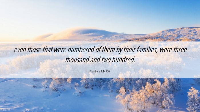 Picture 06 - Numbers 4:44 ASV Desktop Wallpaper - even those that were numbered of them by their - Desktop Bible Verse Wallpaper