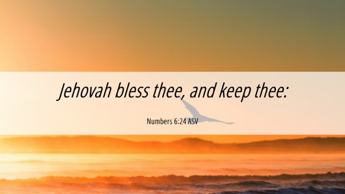 Picture 06 - Numbers 6:24 ASV Desktop Wallpaper - Jehovah bless thee, and keep - Desktop Bible Verse Wallpaper