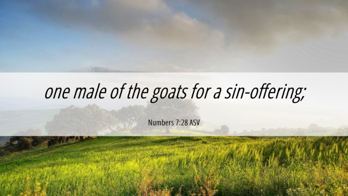 Picture 06 - Numbers 7:28 ASV Desktop Wallpaper - one male of the goats for a - Desktop Bible Verse Wallpaper