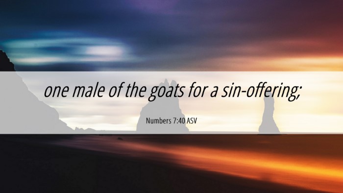Picture 06 - Numbers 7:40 ASV Desktop Wallpaper - one male of the goats for a - Desktop Bible Verse Wallpaper