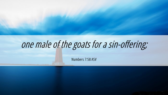 Picture 06 - Numbers 7:58 ASV Desktop Wallpaper - one male of the goats for a - Desktop Bible Verse Wallpaper