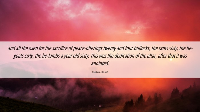 Picture 06 - Numbers 7:88 ASV Desktop Wallpaper - and all the oxen for the sacrifice of - Desktop Bible Verse Wallpaper