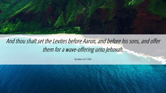 Picture 06 - Numbers 8:13 ASV Desktop Wallpaper - And thou shalt set the Levites before Aaron, and - Desktop Bible Verse Wallpaper