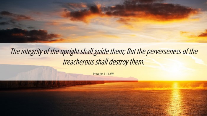 Picture 06 - Proverbs 11:3 ASV Desktop Wallpaper - The integrity of the upright shall guide them; - Desktop Bible Verse Wallpaper