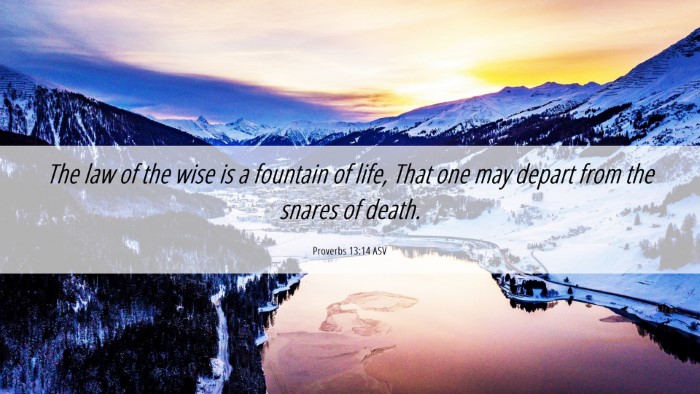 Picture 06 - Proverbs 13:14 ASV Desktop Wallpaper - The law of the wise is a fountain of life, That - Desktop Bible Verse Wallpaper