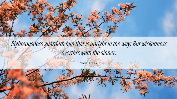 Picture 06 - Proverbs 13:6 ASV Desktop Wallpaper - Righteousness guardeth him that is upright in the - Desktop Bible Verse Wallpaper