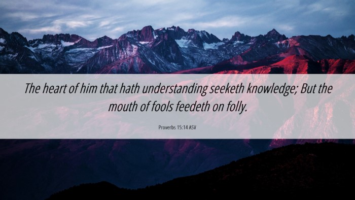Picture 06 - Proverbs 15:14 ASV Desktop Wallpaper - The heart of him that hath understanding seeketh - Desktop Bible Verse Wallpaper