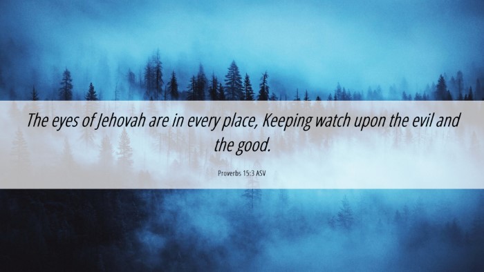 Picture 06 - Proverbs 15:3 ASV Desktop Wallpaper - The eyes of Jehovah are in every place, Keeping - Desktop Bible Verse Wallpaper