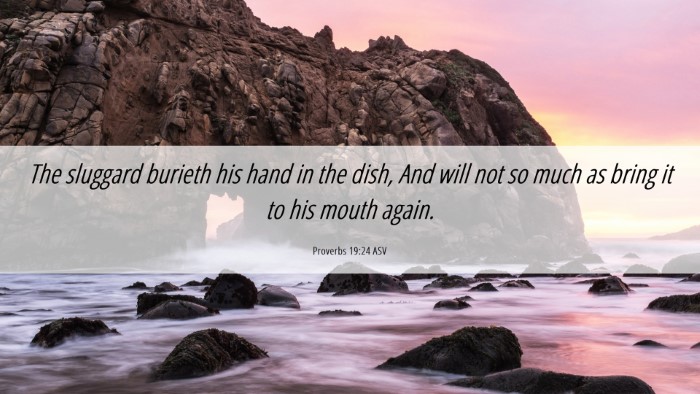 Picture 06 - Proverbs 19:24 ASV Desktop Wallpaper - The sluggard burieth his hand in the dish, And - Desktop Bible Verse Wallpaper