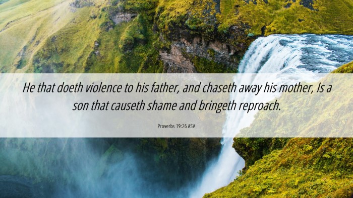 Picture 06 - Proverbs 19:26 ASV Desktop Wallpaper - He that doeth violence to his father, and chaseth - Desktop Bible Verse Wallpaper