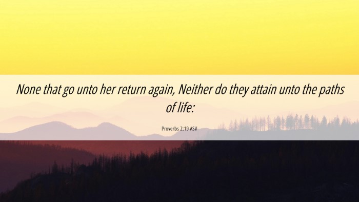 Picture 06 - Proverbs 2:19 ASV Desktop Wallpaper - None that go unto her return again, Neither do - Desktop Bible Verse Wallpaper