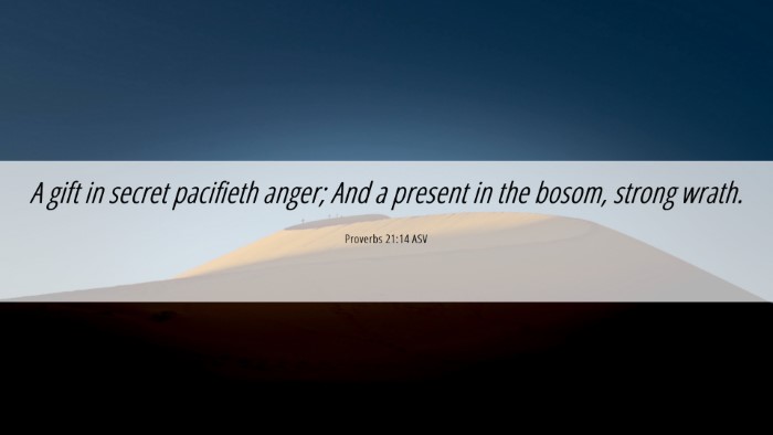 Picture 06 - Proverbs 21:14 ASV Desktop Wallpaper - A gift in secret pacifieth anger; And a present - Desktop Bible Verse Wallpaper