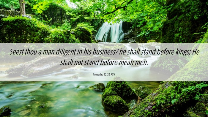 Picture 06 - Proverbs 22:29 ASV Desktop Wallpaper - Seest thou a man diligent in his business? he - Desktop Bible Verse Wallpaper