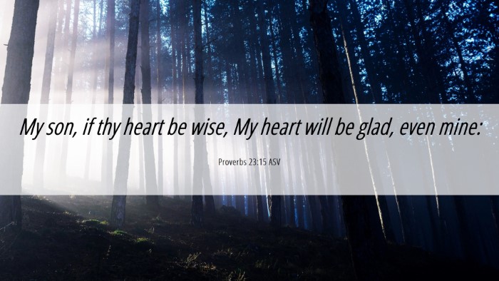 Picture 06 - Proverbs 23:15 ASV Desktop Wallpaper - My son, if thy heart be wise, My heart will be - Desktop Bible Verse Wallpaper