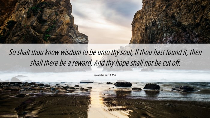 Picture 06 - Proverbs 24:14 ASV Desktop Wallpaper - So shalt thou know wisdom to be unto thy soul; If - Desktop Bible Verse Wallpaper